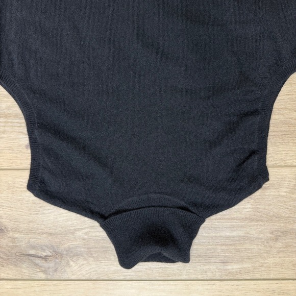 Black 100% Cashmere Sleeveless Turtleneck Sweater Vest XL Two-Ply Knit - Picture 2 of 7